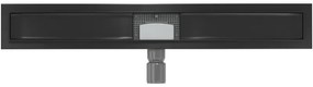 Mexen Lapos rozsdamentes zuhanytálca 70 cm - testtálca fedél nélkül, fekete, 1715070