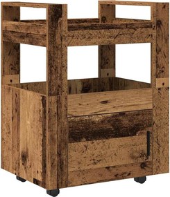 vidaXL Konyhai kocsi Régi fa 60 x 45 x 80 cm Faanyag