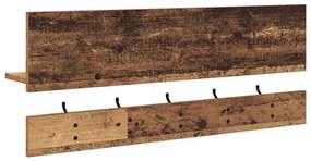 Fali Kabáthorog polcokkal Régi fa 90 x 15 x 36 cm Faanyag