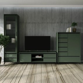 Vitrin, smoke zöld/fekete, LONGY REG1W2S