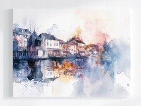 Vászonkép Canvas Minimalizmus Kilátás Város Folyó 100x75