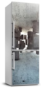 Dekor matrica hűtőre Kocka betonban FridgeStick-70x190-f-97581369