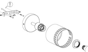 Eglo 99276 - Spotlámpa ESTEPERRA 1xE27/28W/230V