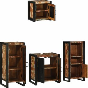 Fürdőszoba bútor szett 4 pcs Szilárd Újrahasznosított Fa