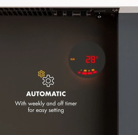 Klarstein Studio Light & Fire 1, elektromos kandalló, 1000/2000 W, MDF, távirányító, fehér