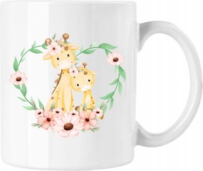 Bögre rozs virágos 3 fehér 330ml