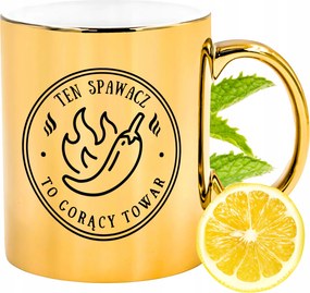 Arany fényes bögre Hegesztőnek Ajándék Nyomtatott Fotóval