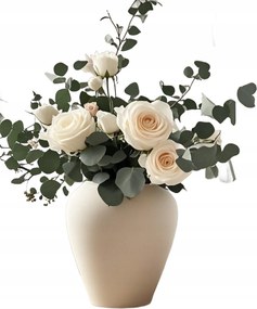 Trendyol Klasszikus Krémszínű Kerámia Váza 20X15 Opa