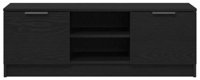 TV Szekrény Fekete Tölgy 102x35x36,5 cm Felépített Fa