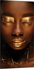 Vászonkép Nő Arc Arany Elemek 60x120 cm Ideális ajándék