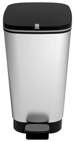 Ezüstszínű műanyag pedálos szemetes 45 l Chic Bin – KIS