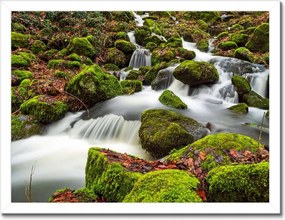 Poszterek keretben 40x30 Hegyi tájkép patakkal a hegyekben
