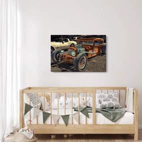 Barna autó képe (90x60 cm)