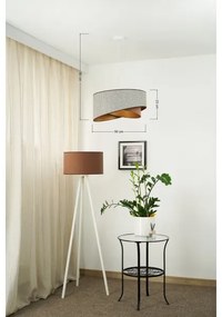 Brilagi - LED Csillár zsinóron LYRA 1xE27/15W/230V szürke/krémes/arany