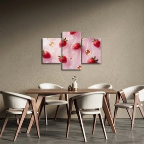 Kép - Eprek buborékokban (90x60 cm)