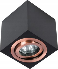 Falra Szerelhető Négyzet Lámpatest Fekete Réz GU10 MR16 Fekete Réz
