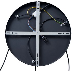 Design függőlámpa fekete kerek 3-lámpás - Indu