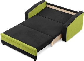 Hewlet kanapé, szövet anyag, fekete - zöld