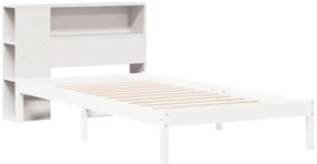 fehér tömör fenyőfa fejtámla tárolóval 100 cm
