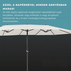 MIAMI dupla napernyő, 460 × 270 cm, bézs Kingsleeve