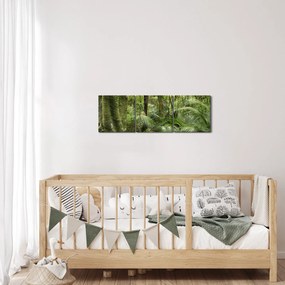 Trópusi esőerdő kép (órával) (90x30 cm)