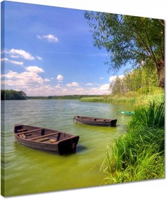 Vászonkép 40x40 Tó Csónakok Tájkép