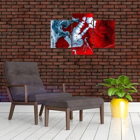 Absztrakt foltok képe (90x60 cm)