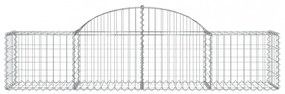 2 db íves horganyzott vas gabion kosár 200x50x40/60 cm