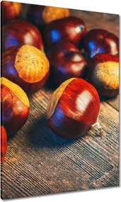 Vászonkép 70x100 Dió a deszkán Bronz