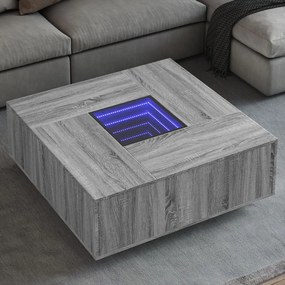 Sonoma végtelen hatású LED-es dohányzóasztal 100 x 100 x 40 cm