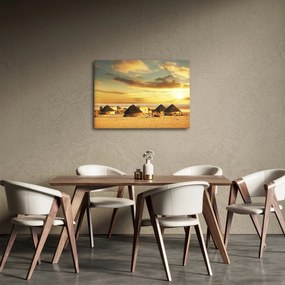 Kép - Kunyhók a sivatagban (70x50 cm)
