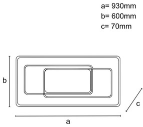 LED dimmelhető mennyezeti lámpatest LED/220W/230V 3000-6500K + távirányító