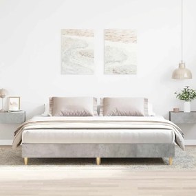 betonszürke szerelt fa ágykeret matrac nélkül 160x200 cm