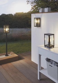 EGLO 94831 ALAMONTE 1 Modern Kültéri Fali Lámpa Fekete, Átlátszó E27 IP44