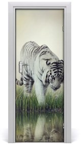 Ajtómatrica fehér tigris 85x205 cm