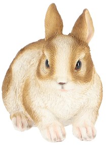 Törpenyúl polyresin szobor, tarka, kültéri és beltéri dekorációs kiegészítő