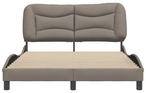 tópszínű szövet ágykeret matrac nélkül Hvar 140 x 200 cm