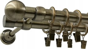 Dupla Golyós Függönykarnis Antik Ø19+19mm 360cm