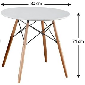 GAMIN II NEW modern 80cm étkezőszett 4 étkezőszékkel