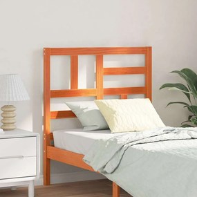 Ágyszerkezet Fejtámla fejtámlával Viaszbarna 105.5 x 4 x 104 cm