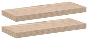 2 db szerelt fa függőpolc 60 x 23,5 x 4 cm