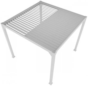 LUXE pergola 4x4m fehér LED világítással