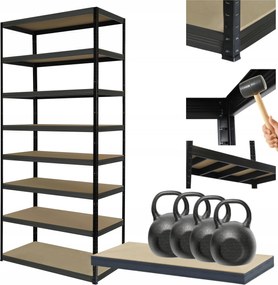 Tárolószekrény fém állvány Helios 270x110x60cm 8Px400kg 300TYS Komb