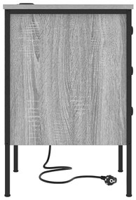 Éjjeli Szekrények 2 pcs Szürke sonoma 42 x 41 x 61 cm Faanyag