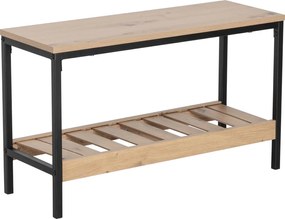 Cipőtartó, tölgy/fekete, REST