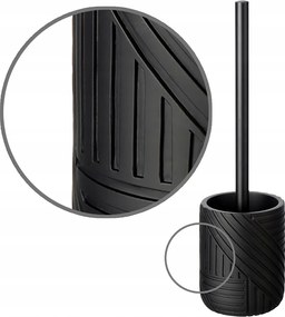 Fekete Wc Kefe, Masszív, 3D Mintás, Tartós és Stílusos