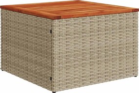 vidaXL Kerti Kanapé Szett 7 pcs Beige és Világosszürke polirattan