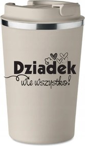 Prémium termo bögre bézs ajándék Nagypapa Napjára KT_289