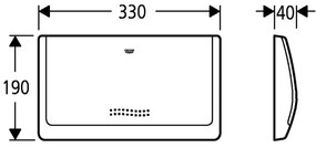 GROHE 37053SH0 - Öblítő nyomólap CLASSIC 330 × 190 mm fehér