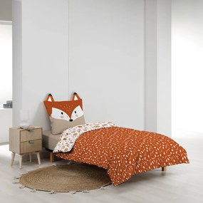 Fehér-terrakotta színű egyszemélyes pamut gyerek ágyneműhuzat 140x200 cm Roxy – douceur d'intérieur